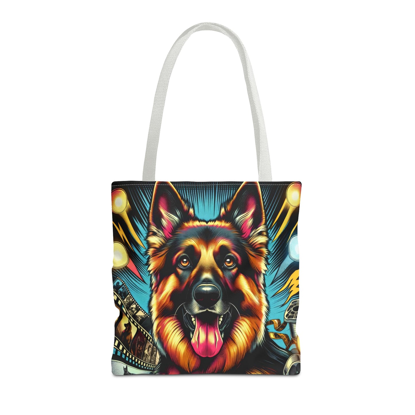 Comic book style German Shepherd Tote Bag