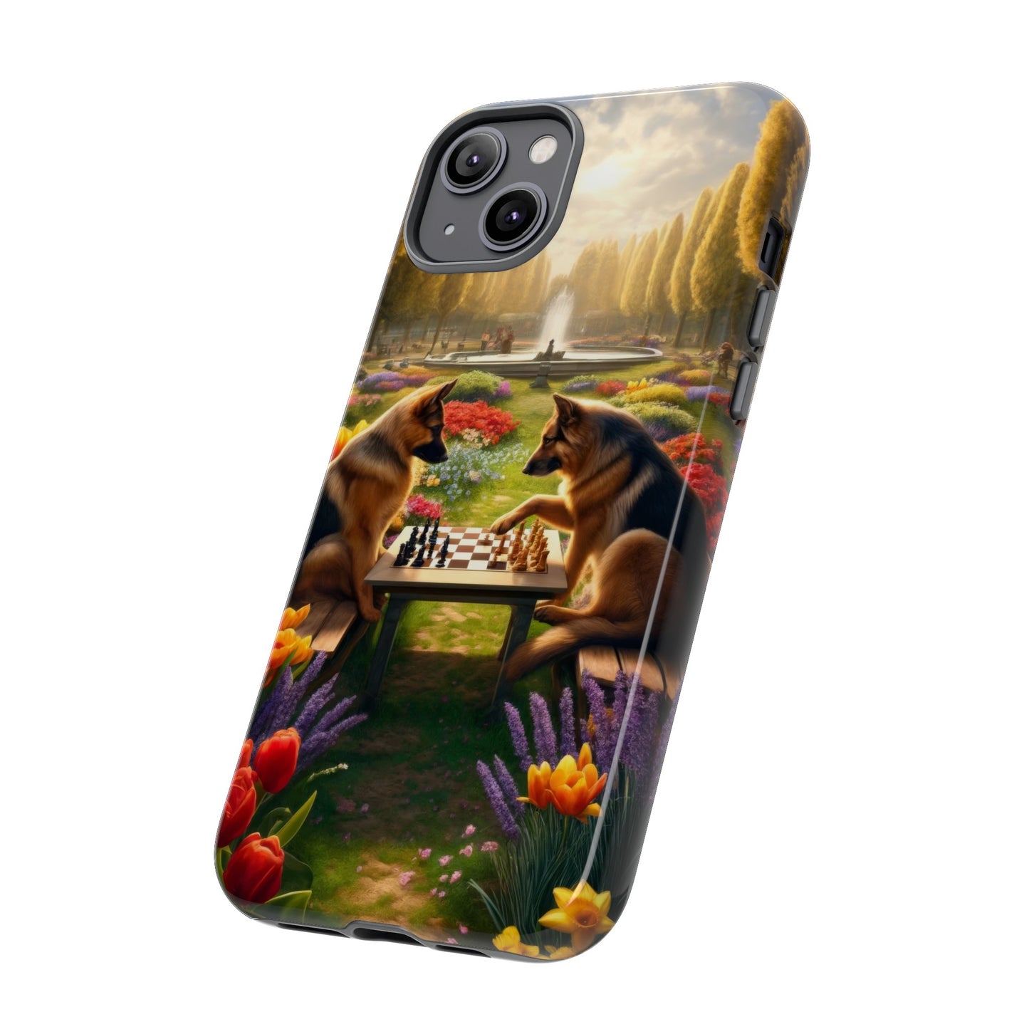 German Shepherd Playing Chess Phone Case