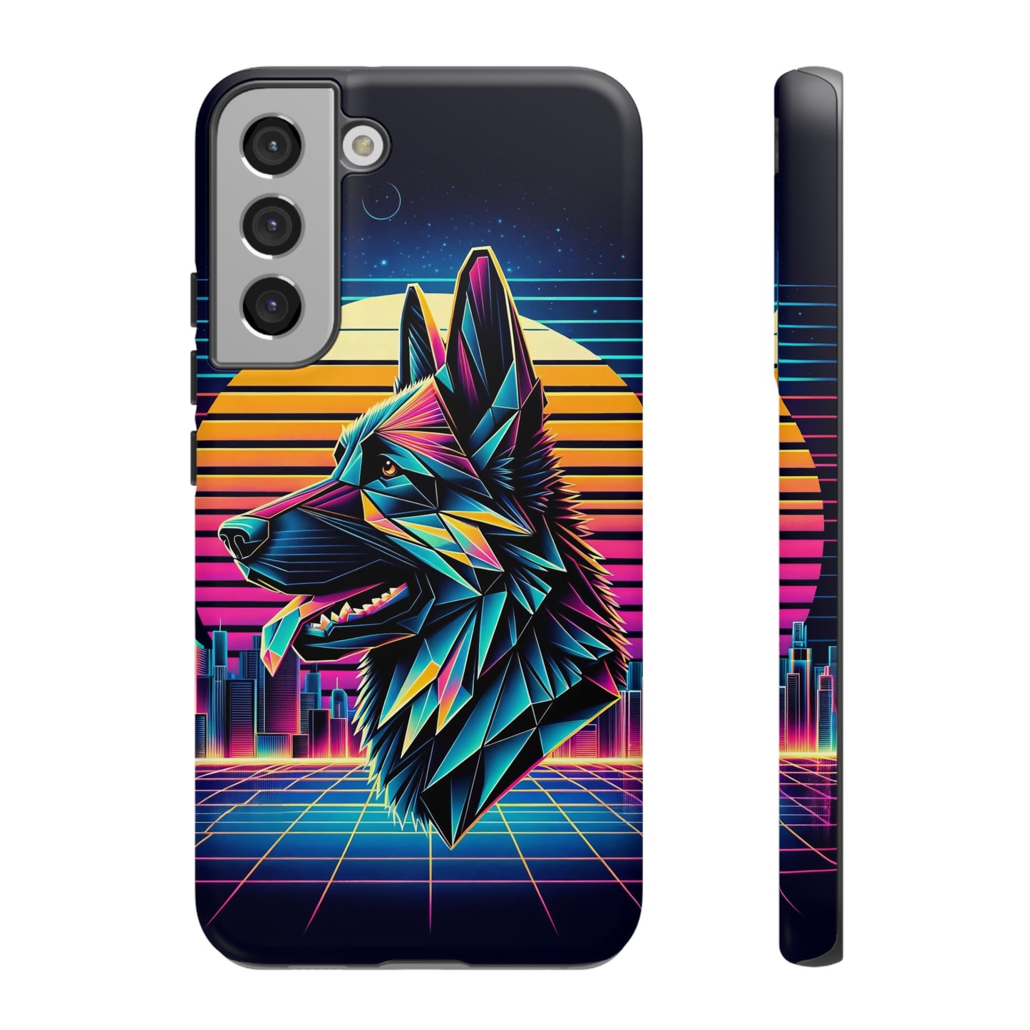 Origami and polyart German Shepherd Phone Case