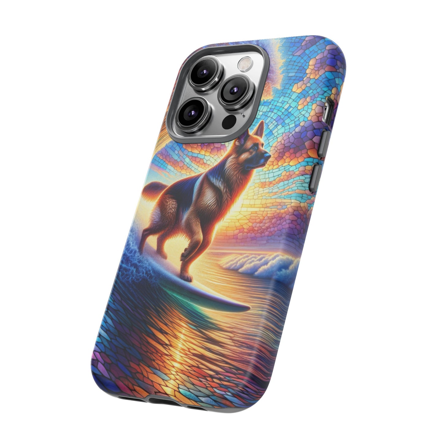 German Shepherd Surfing Phone Case