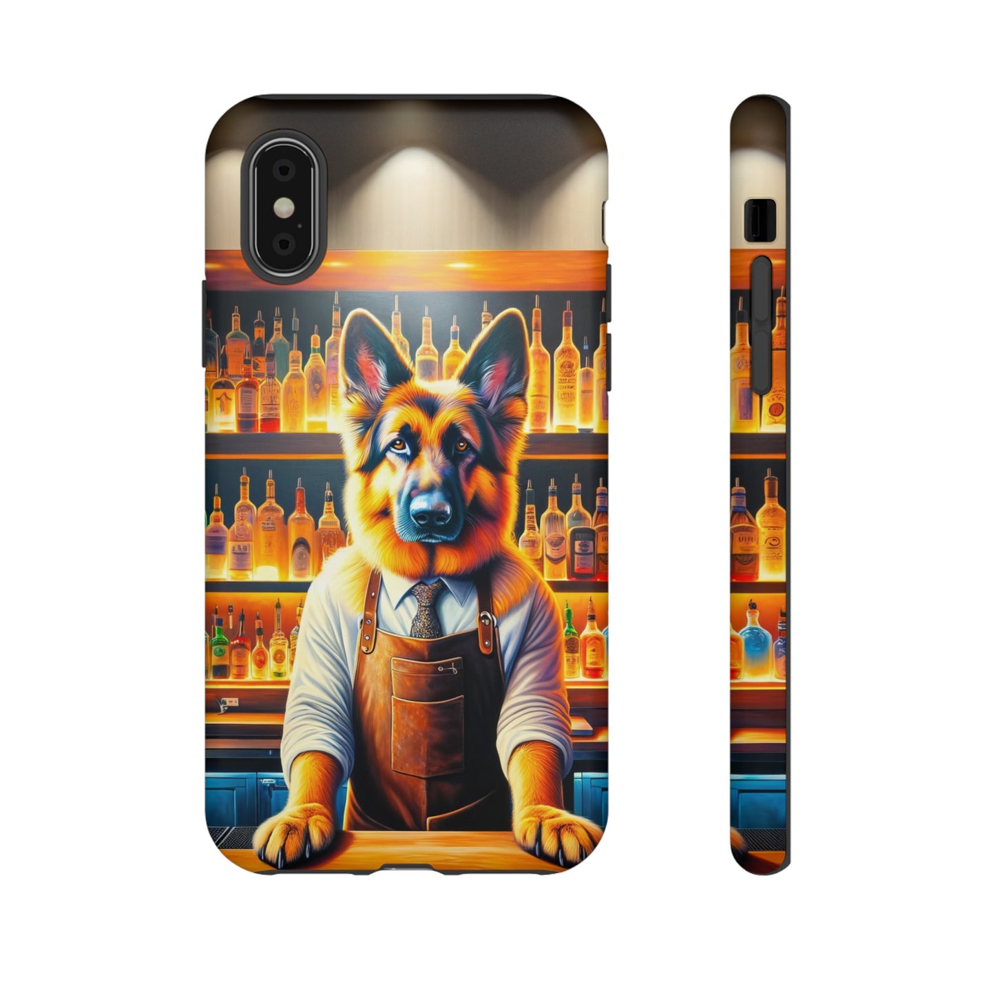 German Shepherd Tending a Bar Phone Case