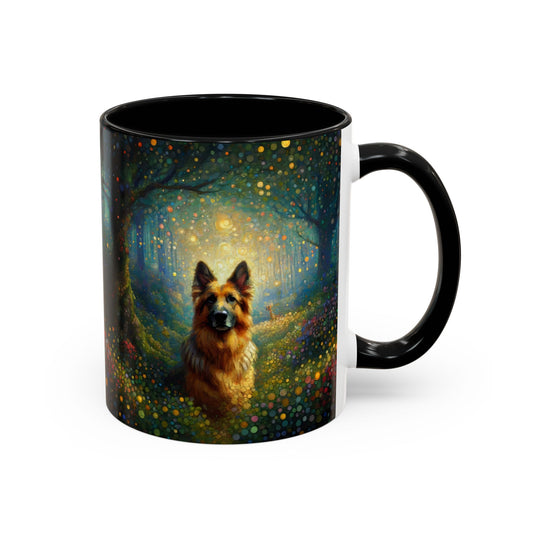 Neo-impressionism and fairy tale German Shepherd Coffee Mug