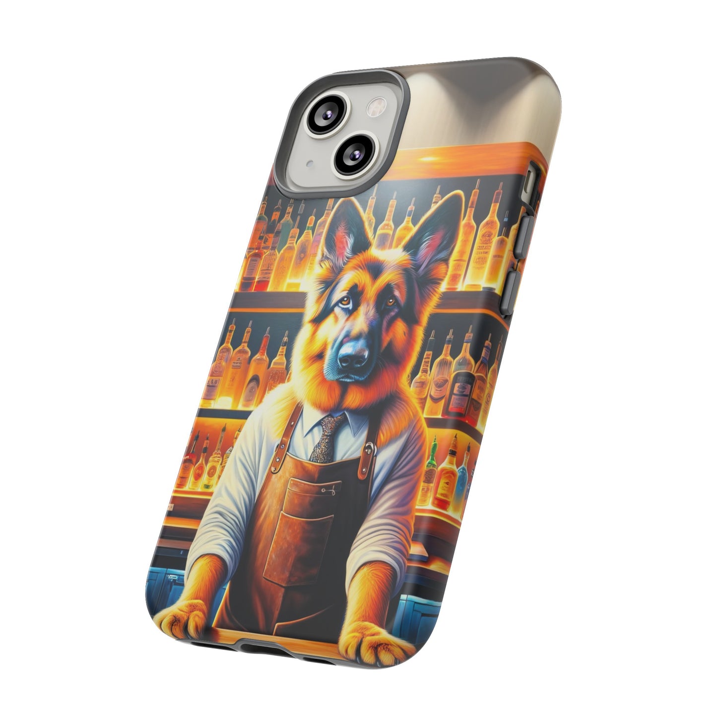 German Shepherd Tending a Bar Phone Case