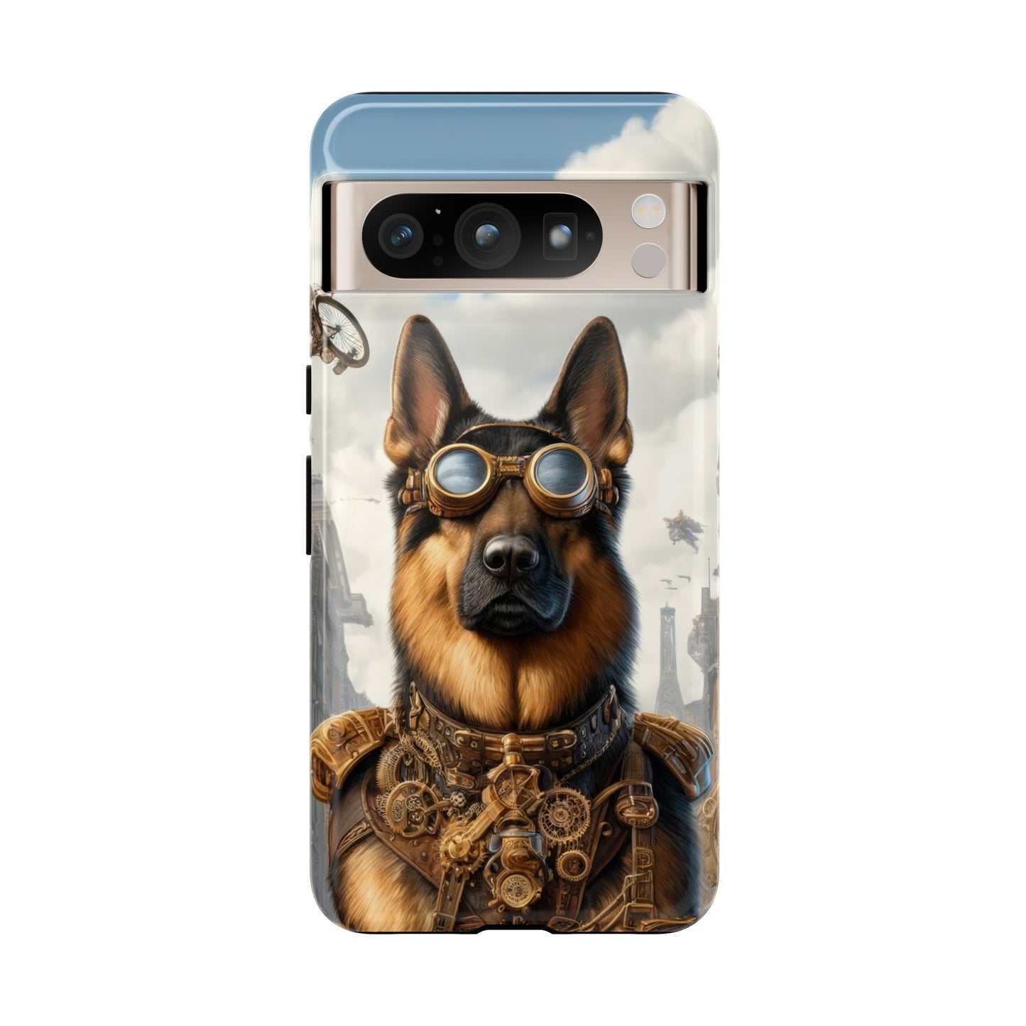 Realism and steampunk German Shepherd Phone Case