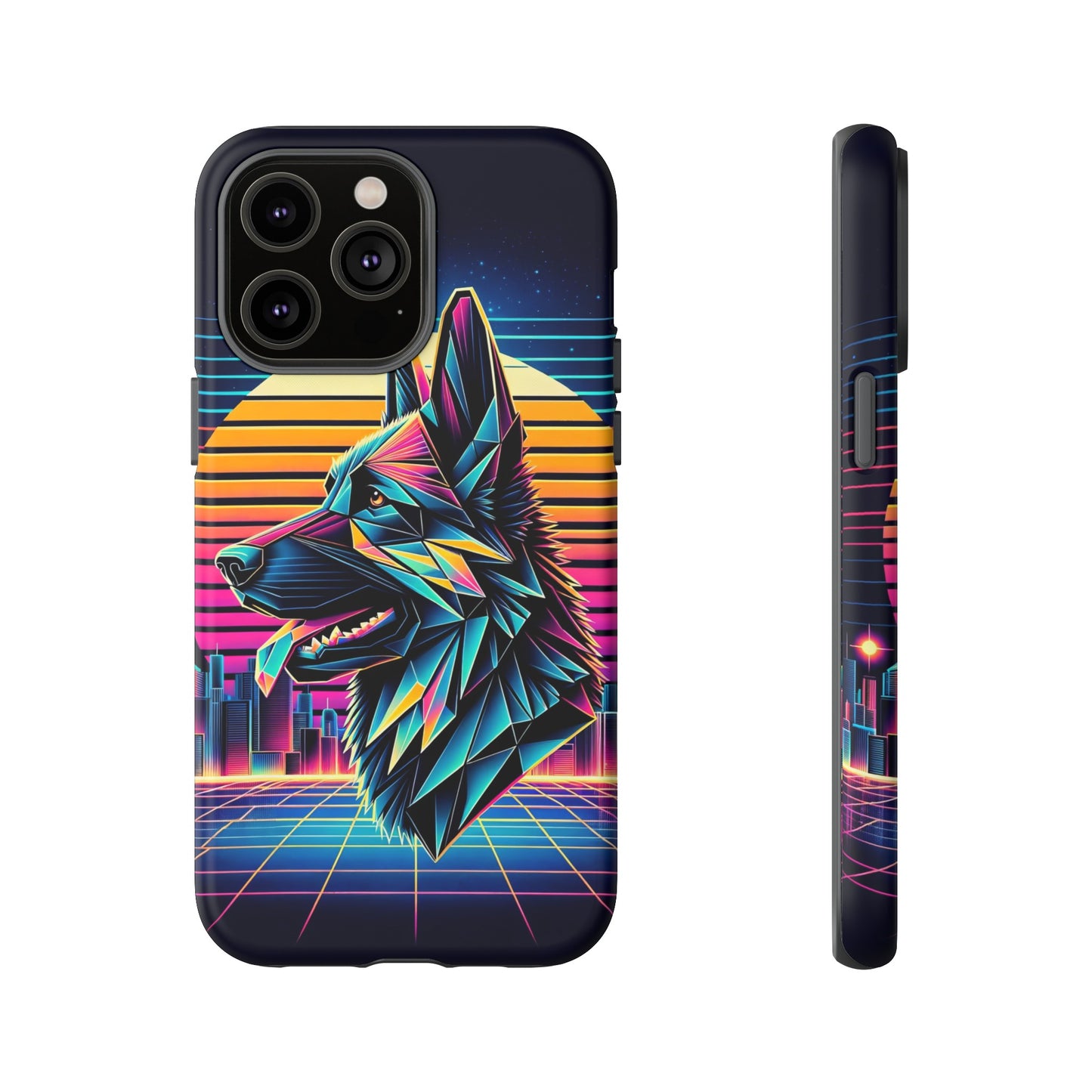 Origami and polyart German Shepherd Phone Case