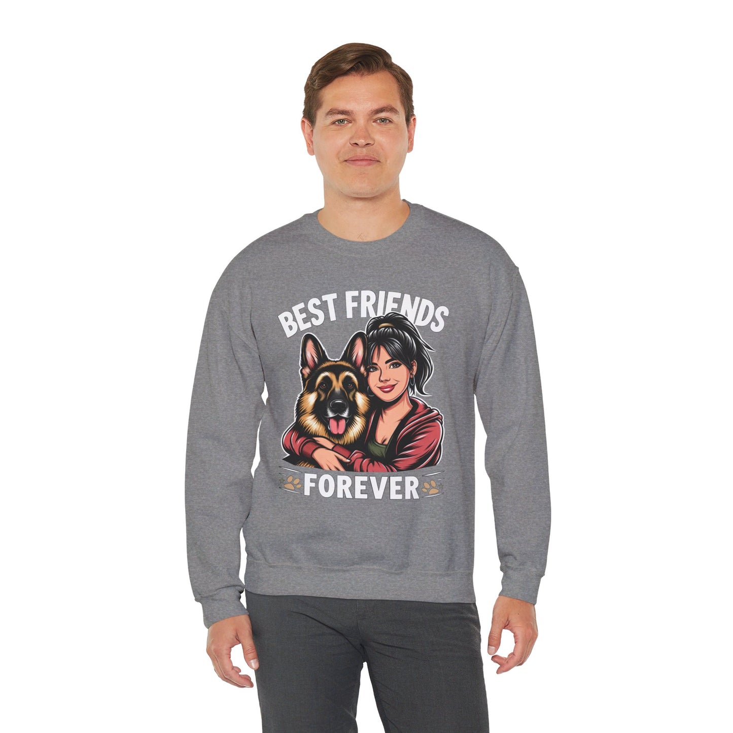 Best Friends Forever Sweatshirt (10 colors) (German Shepherd)