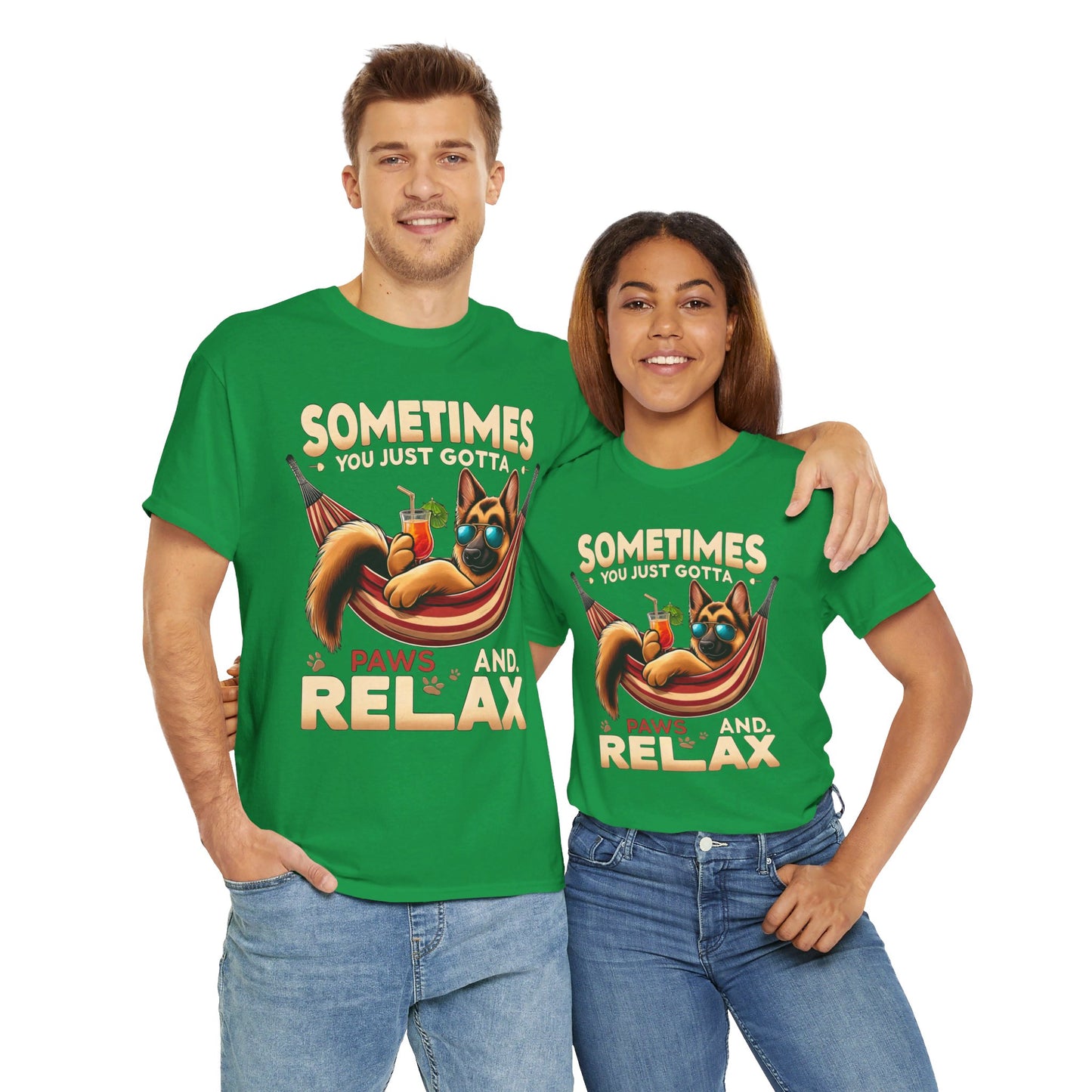 Sometimes You Just Paws and Relax T-Shirt (13 colors) (German Shepherd)