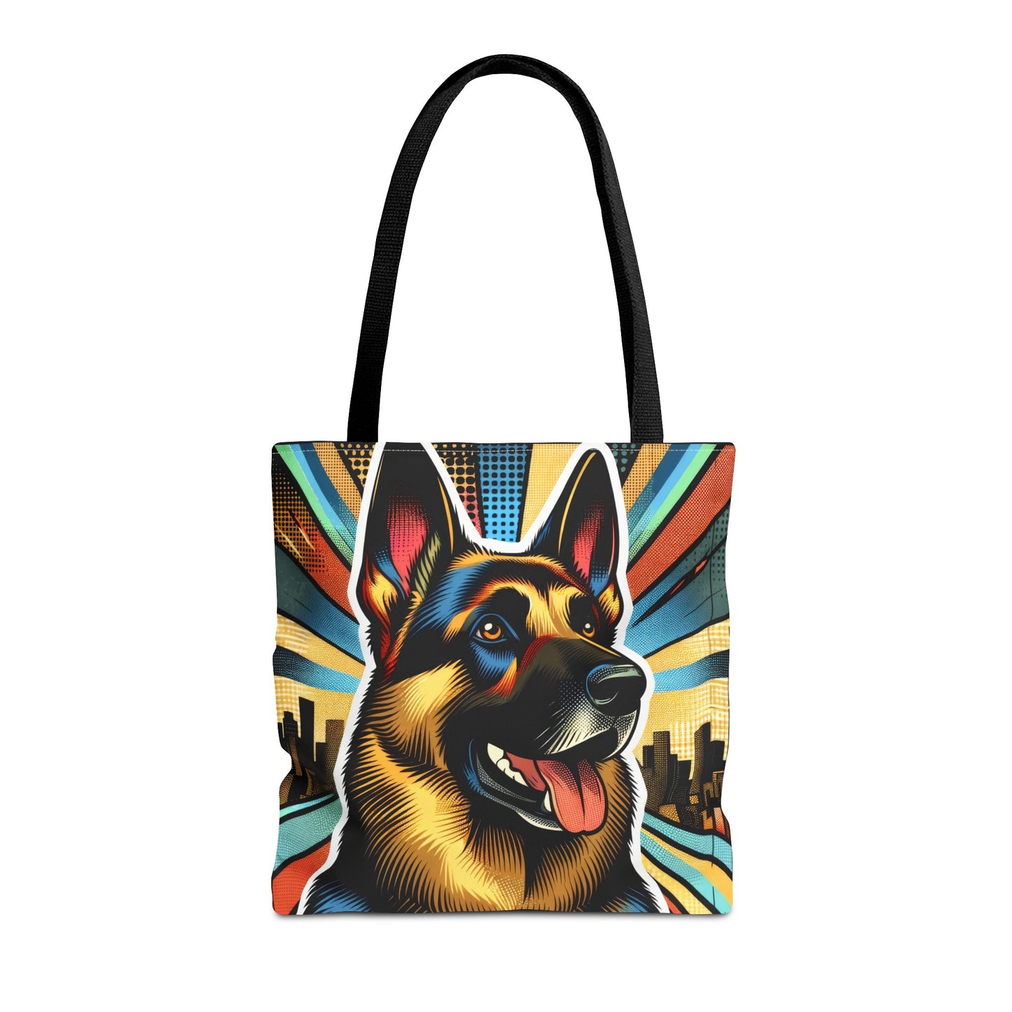 Comic style German Shepherd Tote Bag