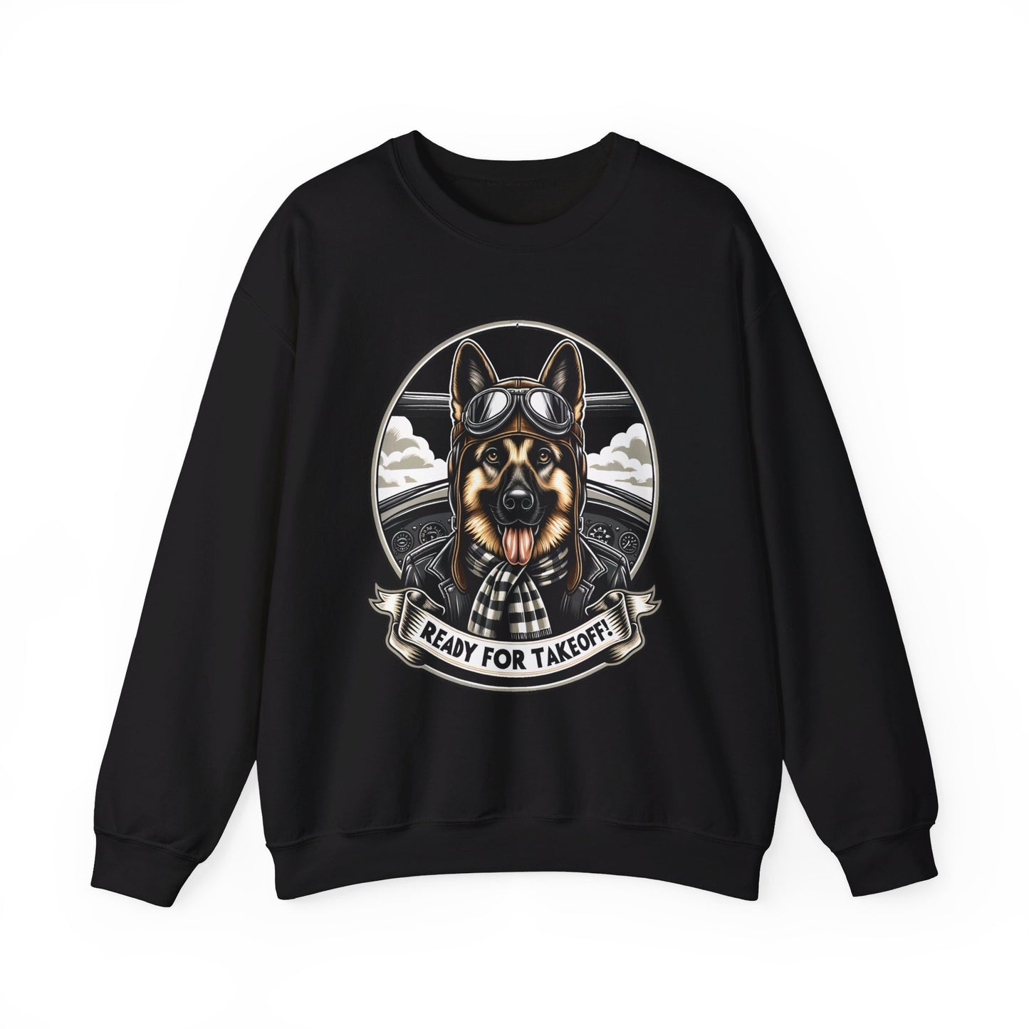 Ready for Takeoff! Sweatshirt (10 colors) (German Shepherd)