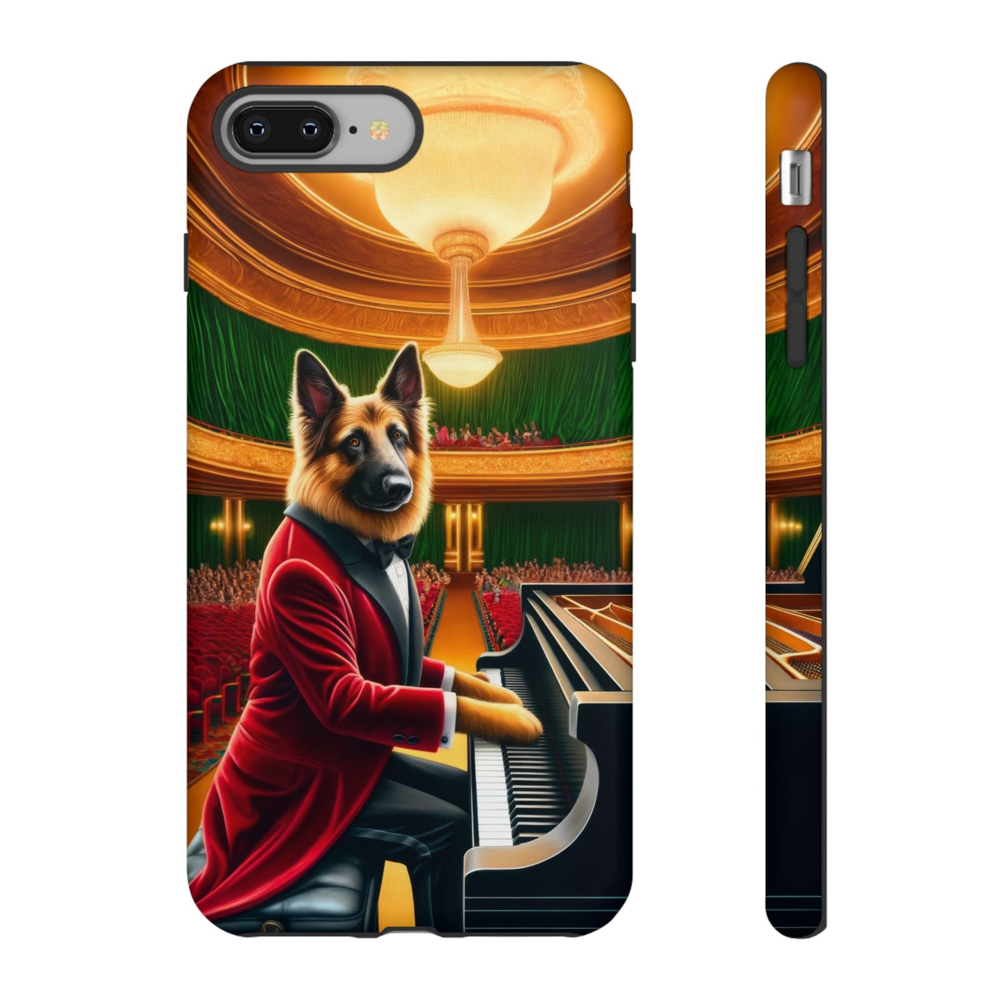 German Shepherd Playing the Piano Phone Case