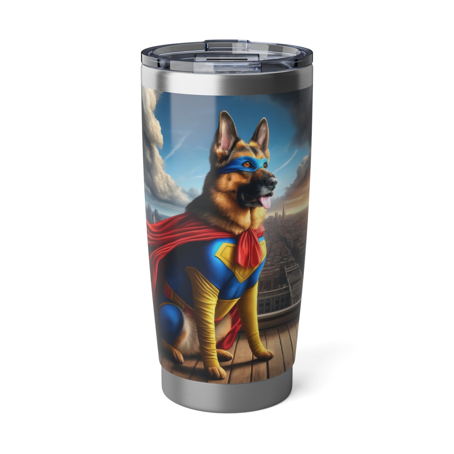 German Shepherd Superhero 20oz Tumbler