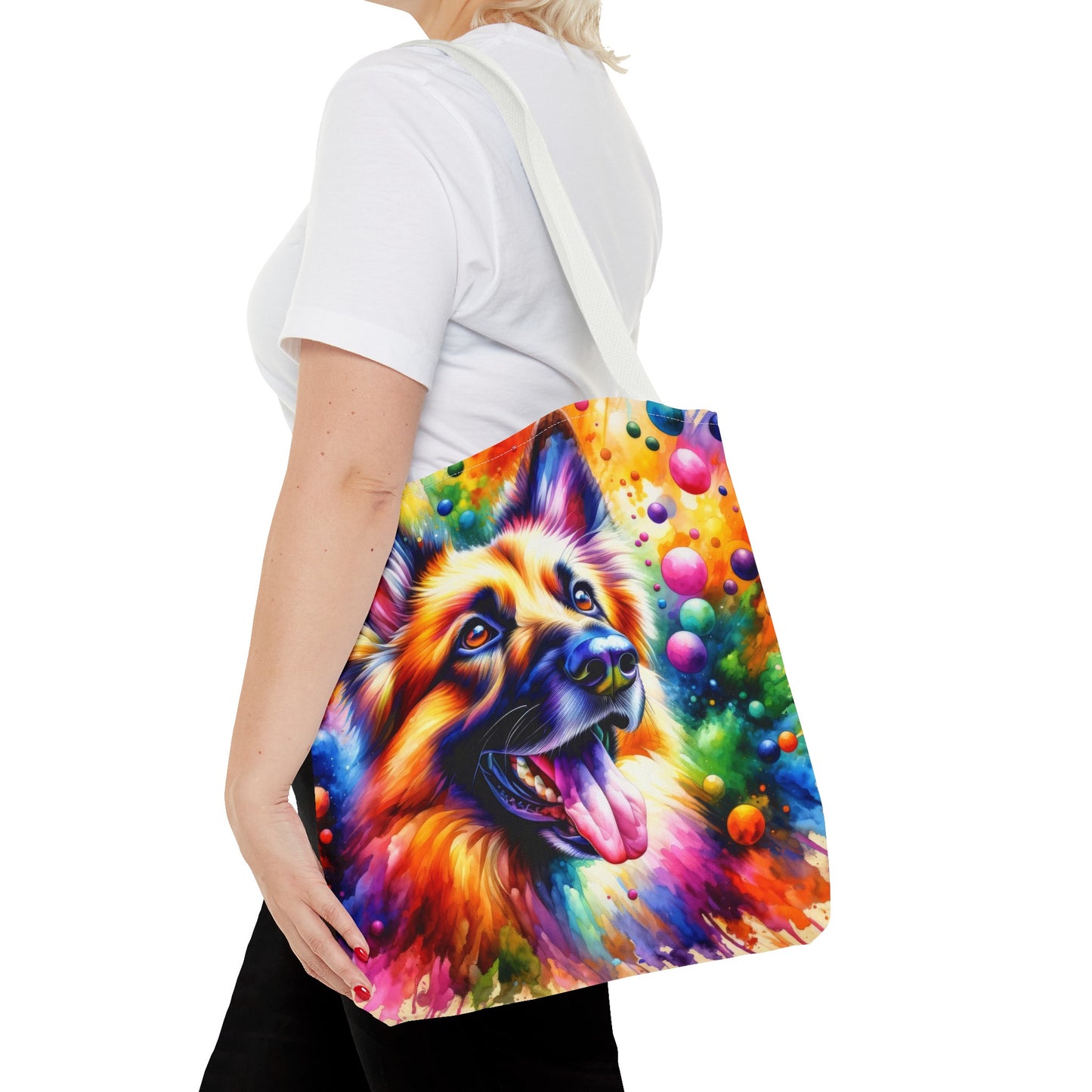 German Shepherd in Watercolor Tote Bag