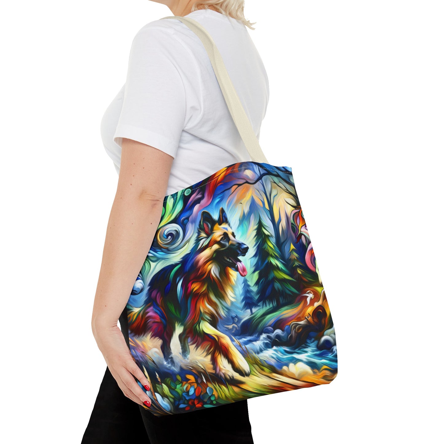 Fantasy and fauvism German Shepherd Tote Bag