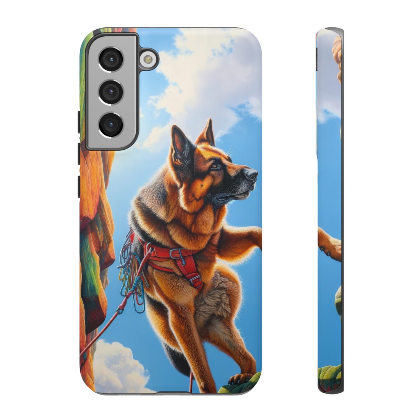 German Shepherd Rock climbing Phone Case