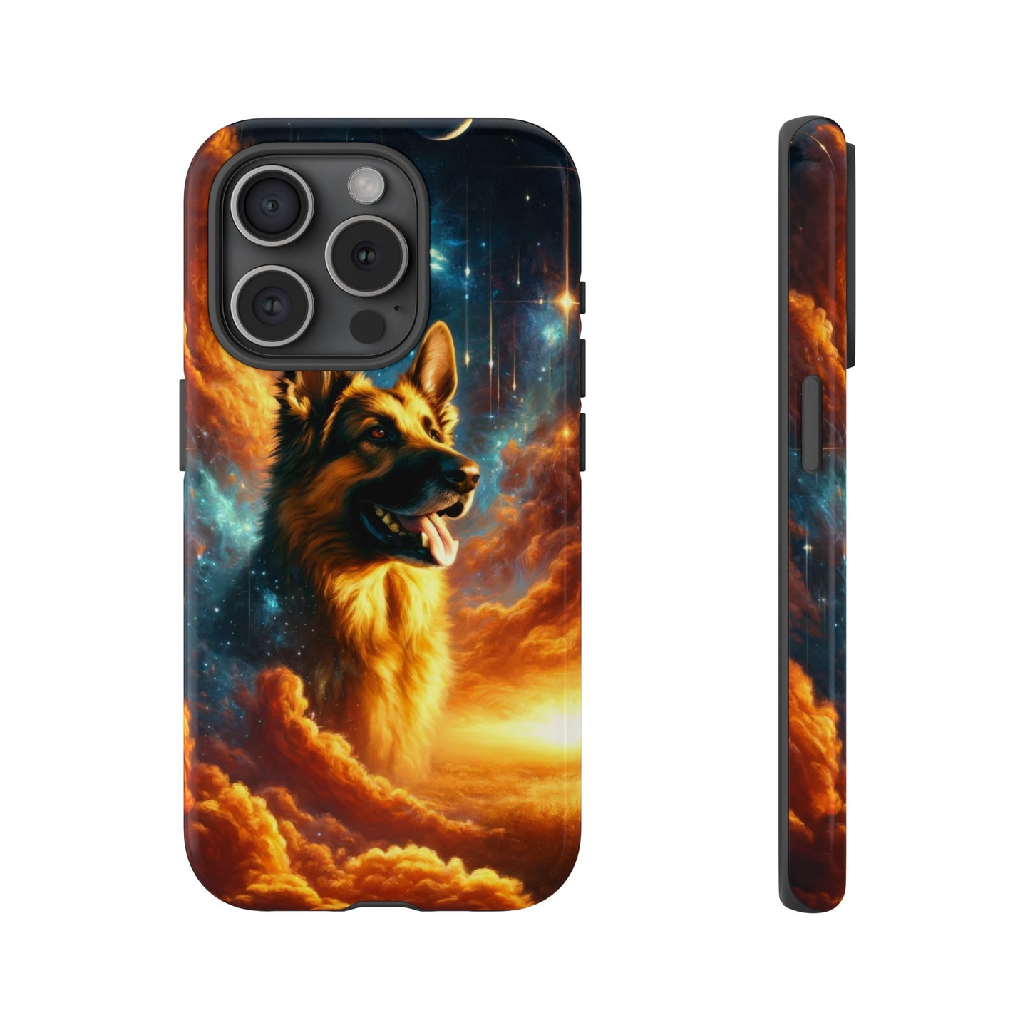 Sci-fi and stars-themed German Shepherd Phone Case