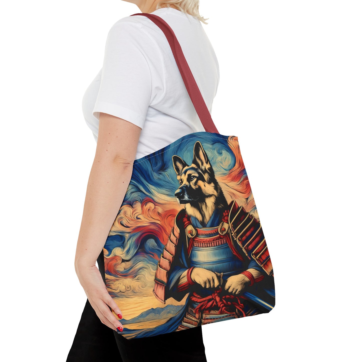 Samurai German Shepherd Tote Bag