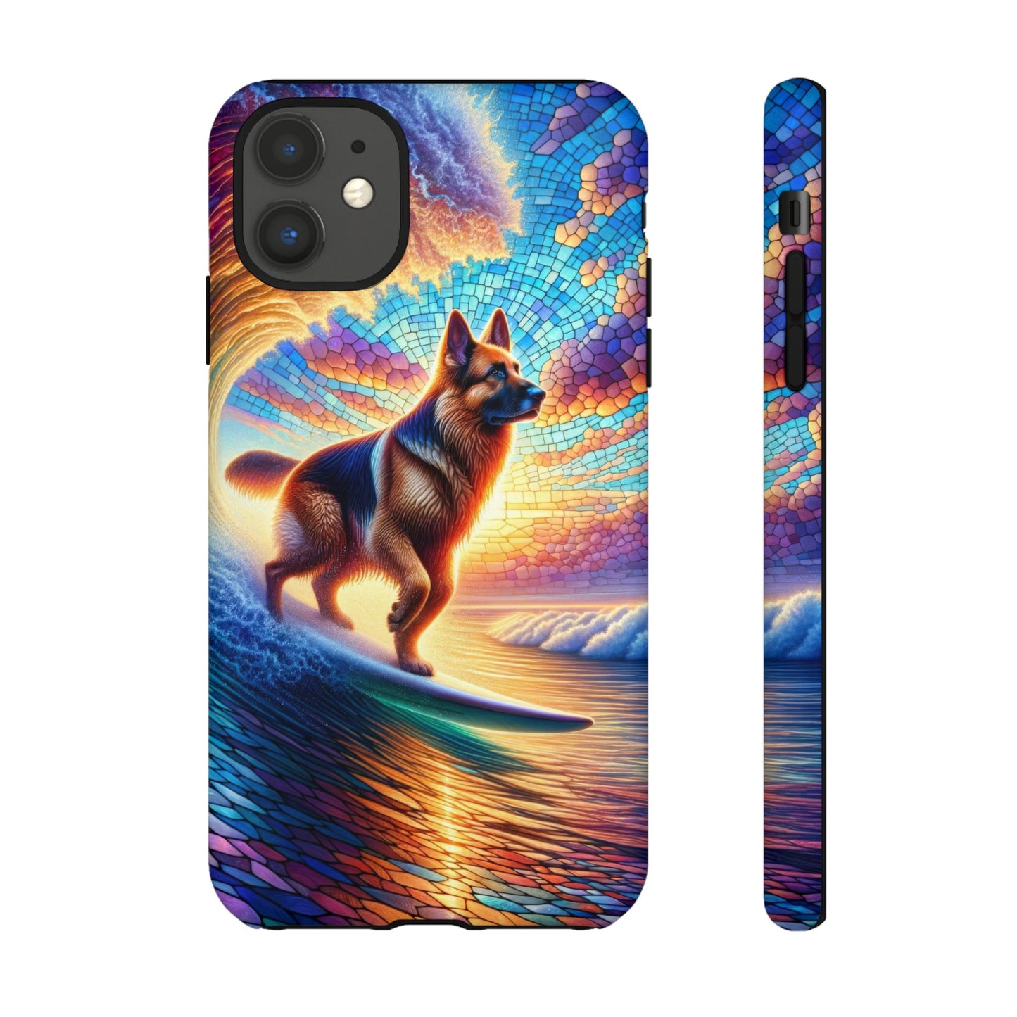 German Shepherd Surfing Phone Case