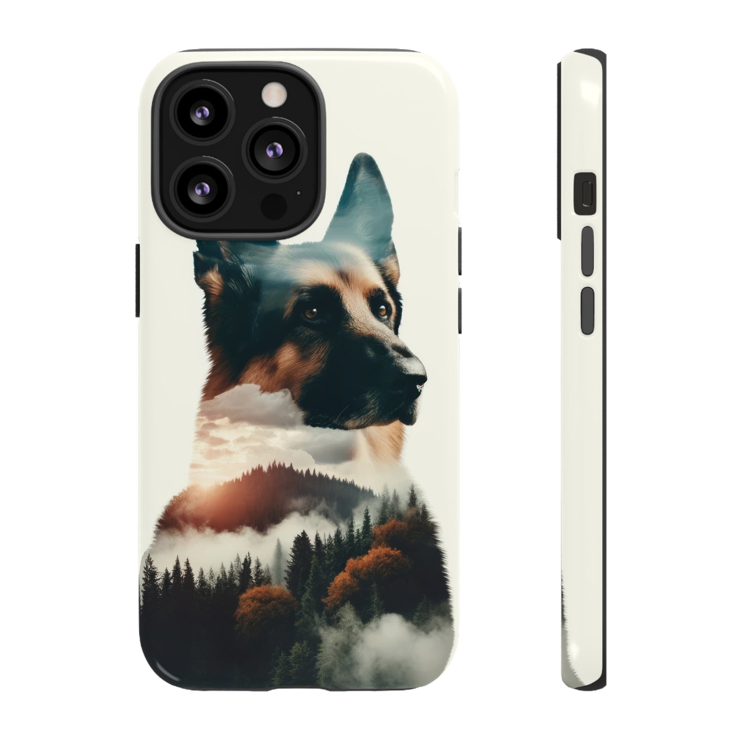 Romanticism and double exposure German Shepherd Phone Case