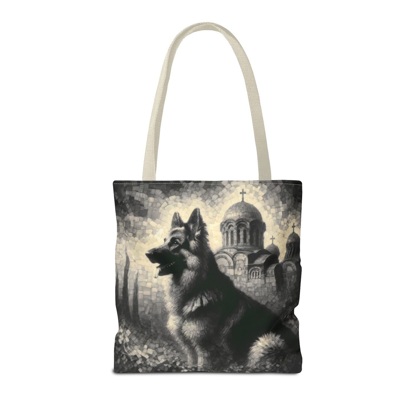 Neo-impressionism German Shepherd Tote Bag