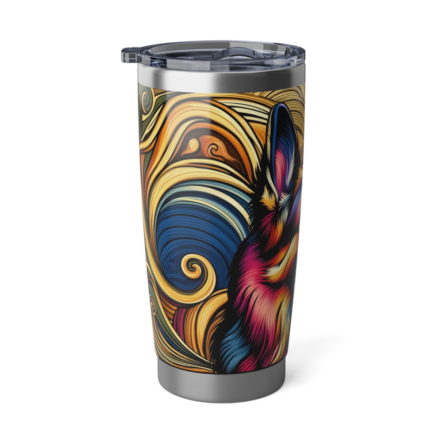 Scratchboard technique German Shepherd 20oz Tumbler