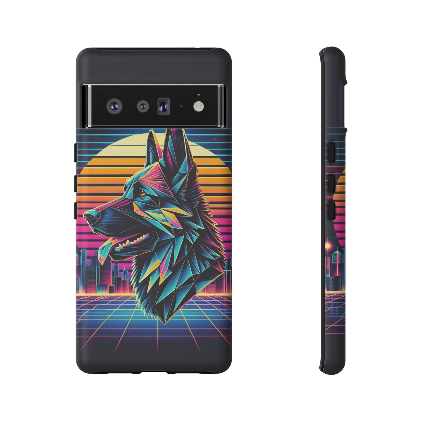 Origami and polyart German Shepherd Phone Case