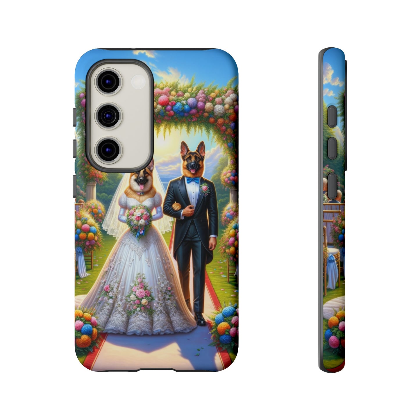 German Shepherds getting Married  Phone Case