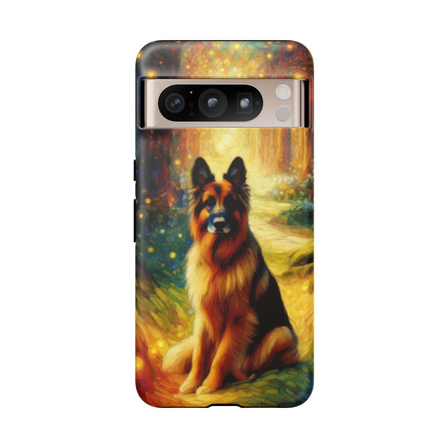 Neo-impressionism and fairy tale German Shepherd Phone Case