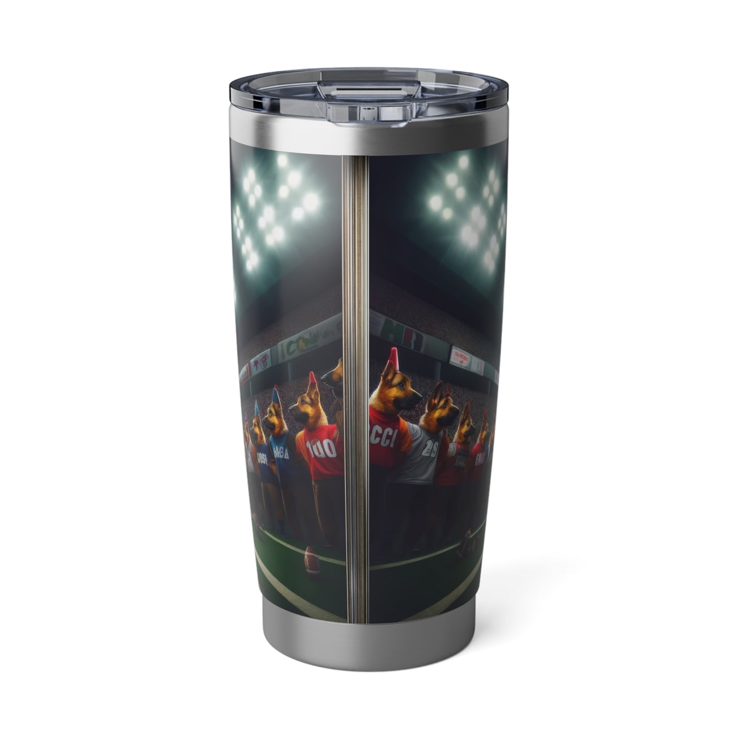 German Shepherd Playing Football 20oz Tumbler