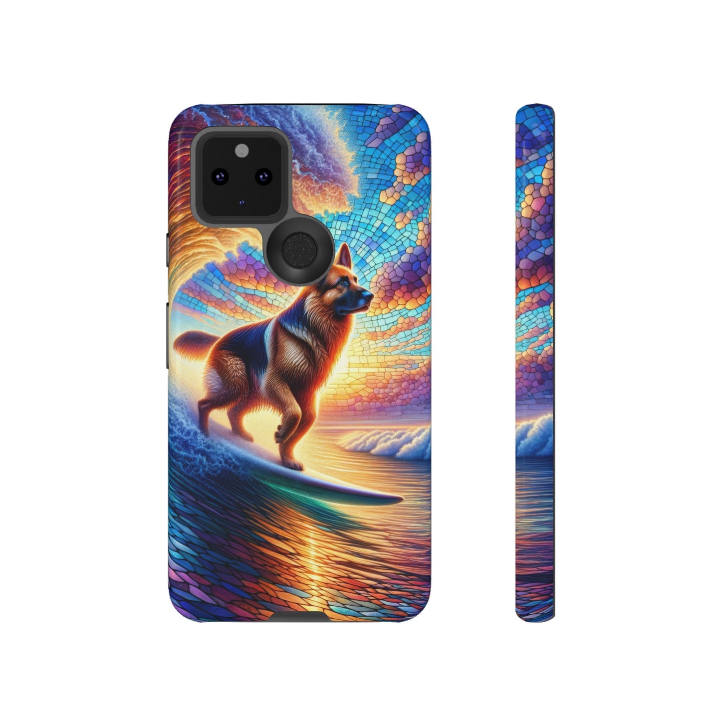 German Shepherd Surfing Phone Case