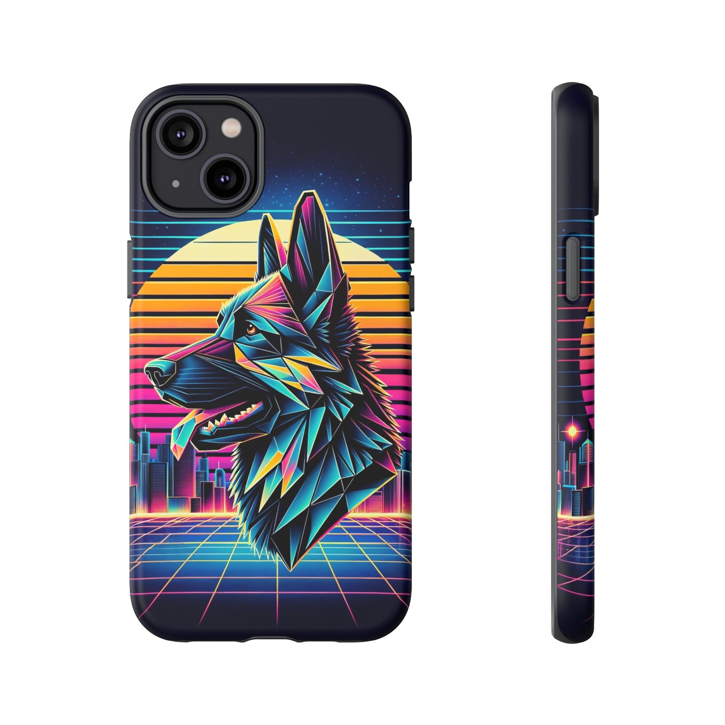 Origami and polyart German Shepherd Phone Case