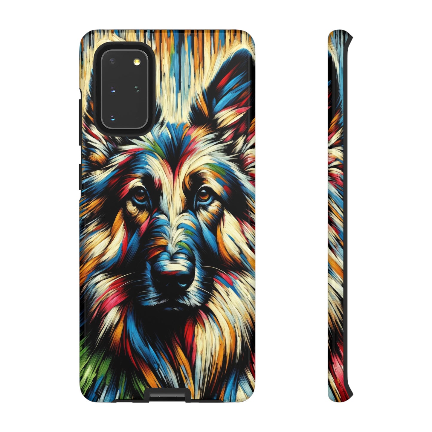 Fauvism scratchboard technique German Shepherd Phone Case