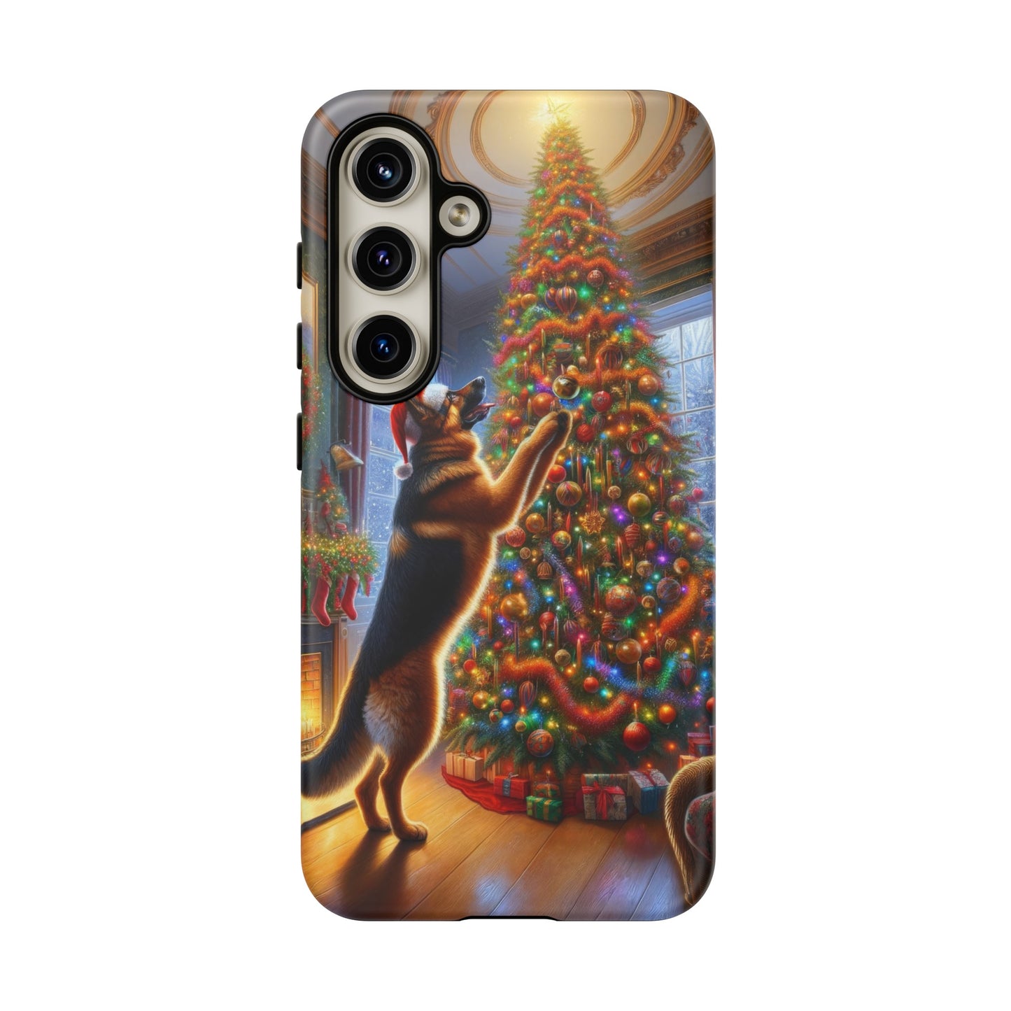 German Shepherd Christmas Tree Phone Case