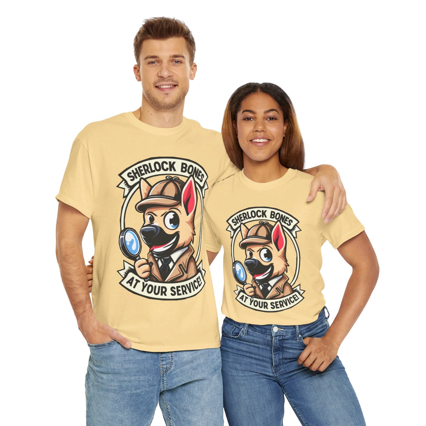 Sherlock Bones T-Shirt (13 colors) (German Shepherd)