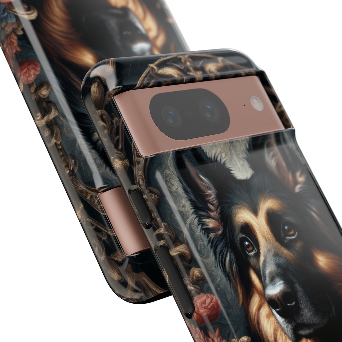 Gothic, high angle German Shepherd Phone Case