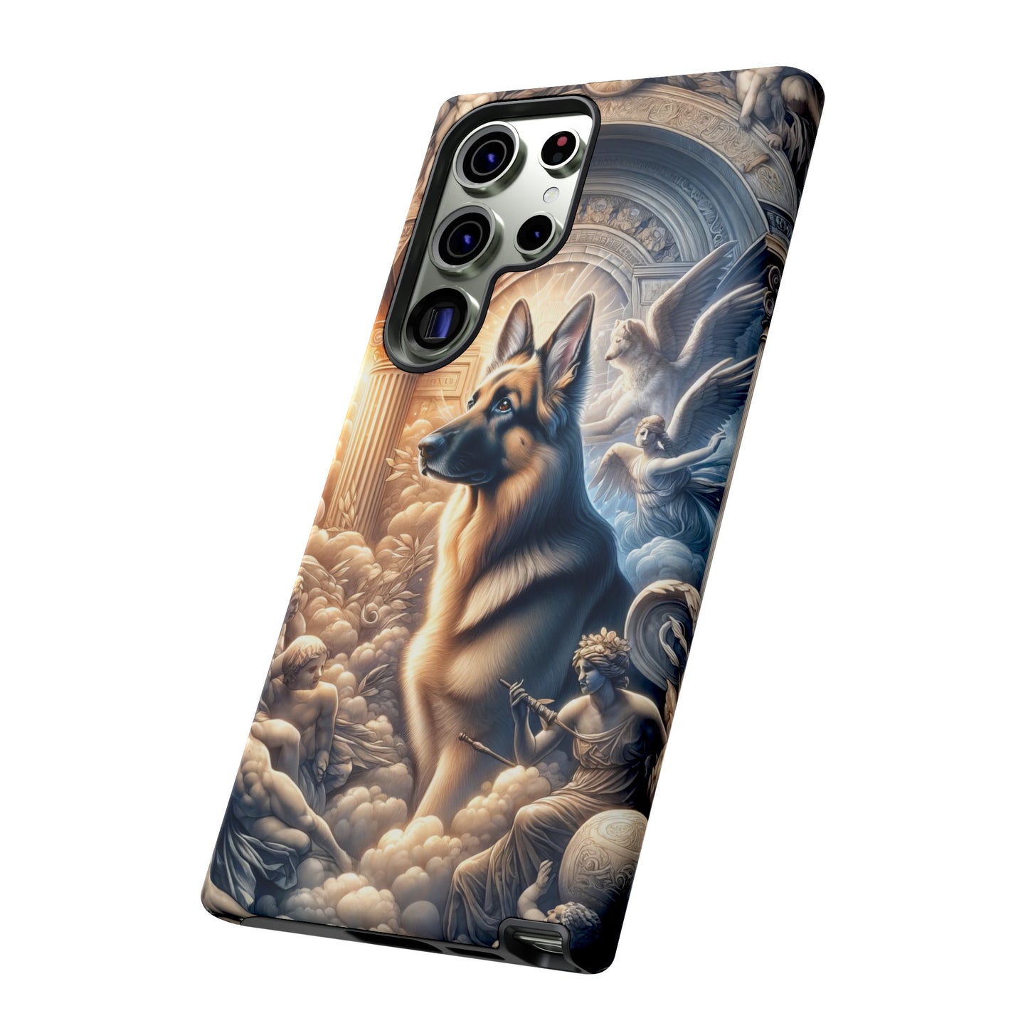 Neo-classicism and dreamy fantasy German Shepherd Phone Case