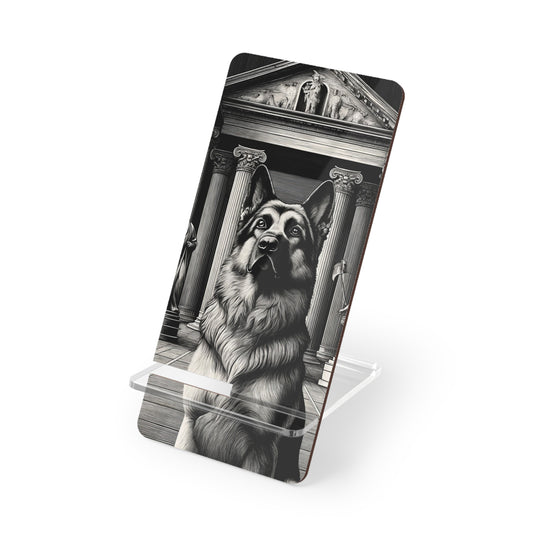 Etching and greco-roman German Shepherd Smartphone Stand