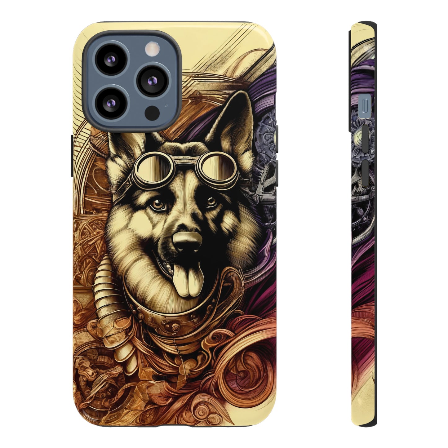 Steampunk German Shepherd Phone Case