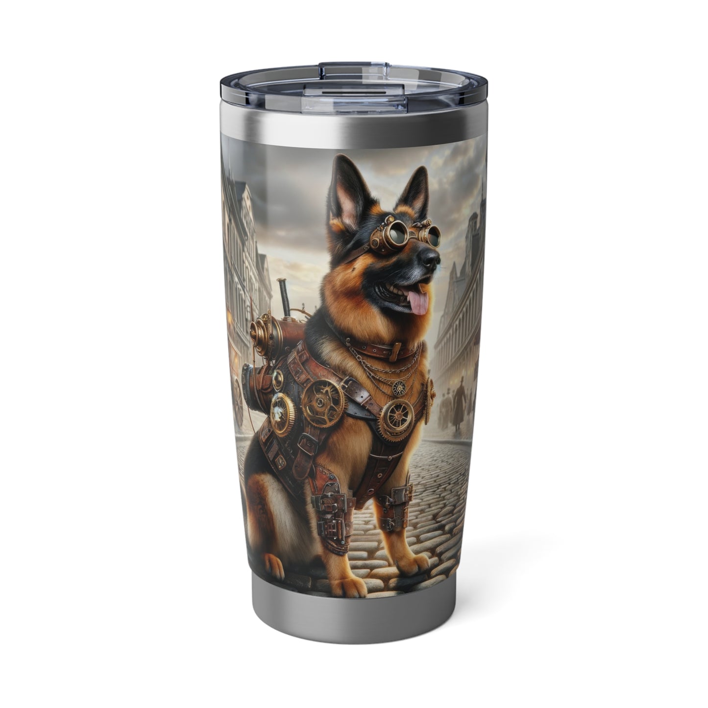 Realism and steampunk German Shepherd 20oz Tumbler