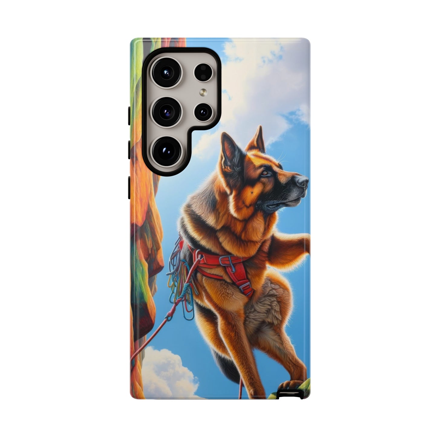 German Shepherd Rock climbing Phone Case