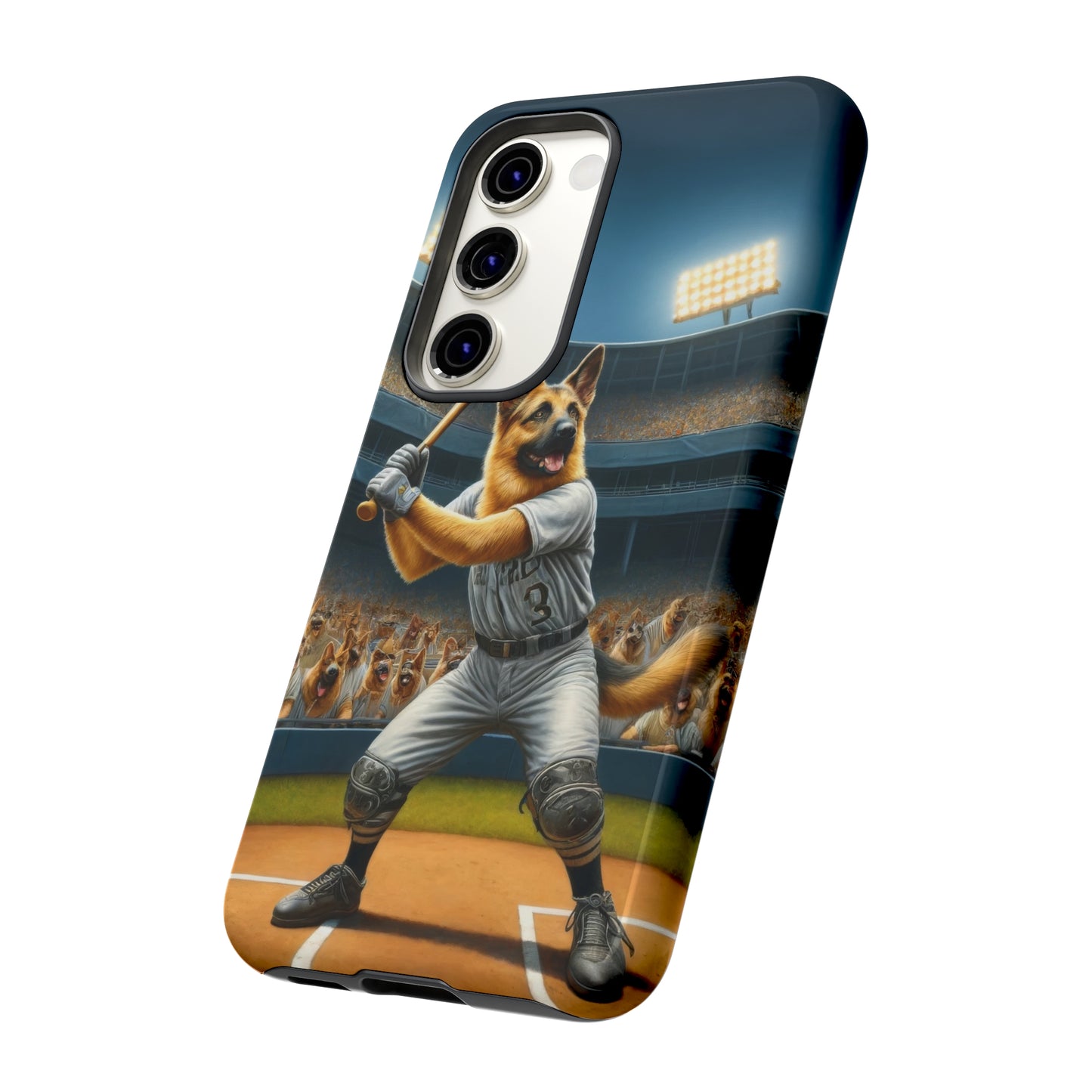 German Shepherd Playing Baseball Tough Phone Case