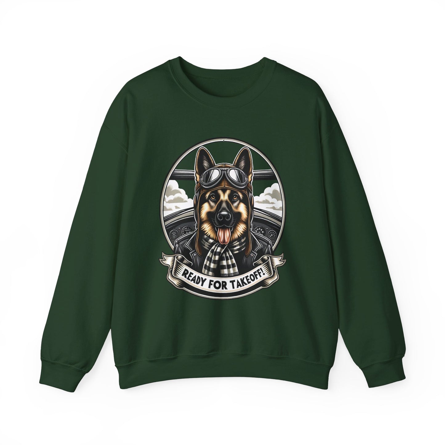 Ready for Takeoff! Sweatshirt (10 colors) (German Shepherd)