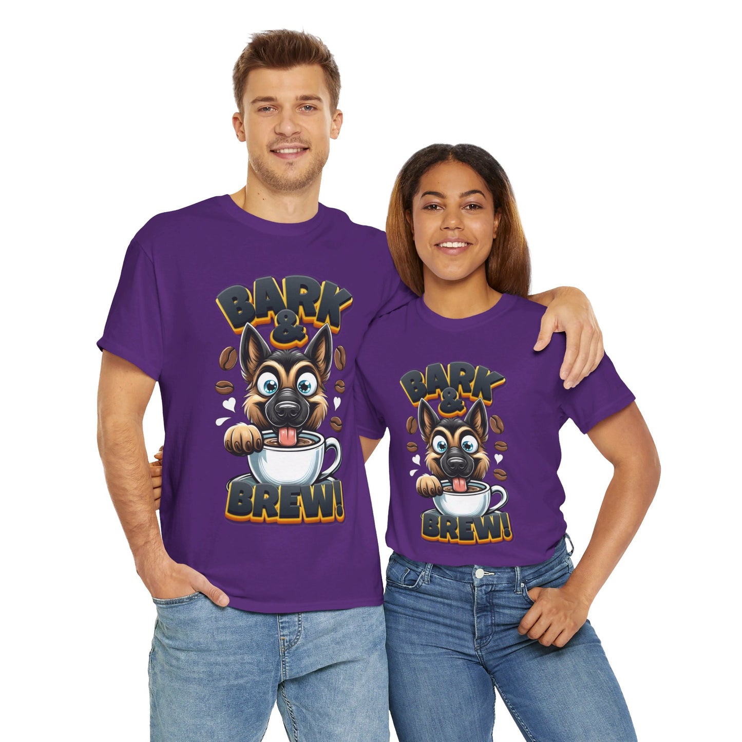 Bark and Brew T-Shirt (13 colors) (German Shepherd)