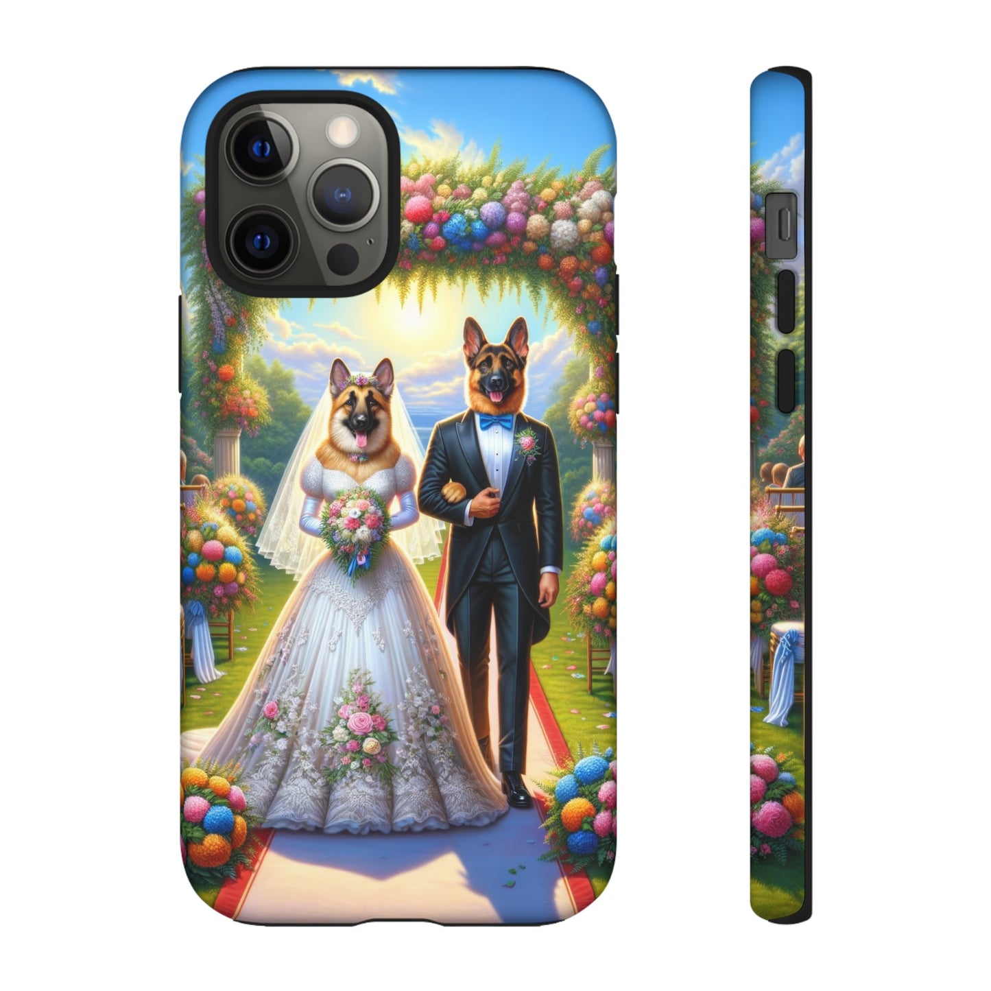 German Shepherds getting Married  Phone Case