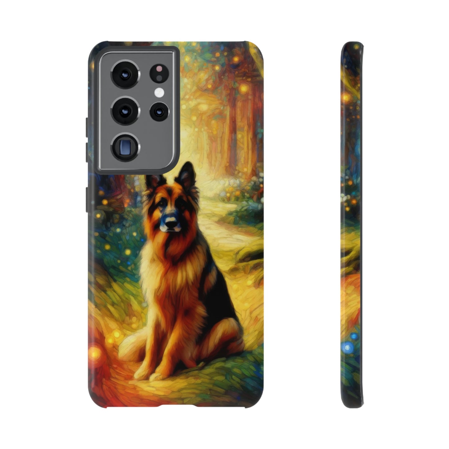 Neo-impressionism and fairy tale German Shepherd Phone Case