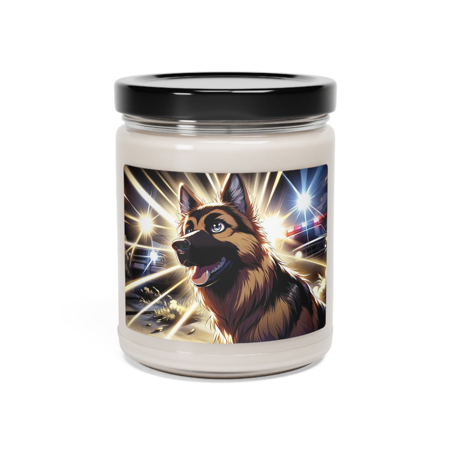 Anime German Shepherd Scented Soy Candle, 9oz