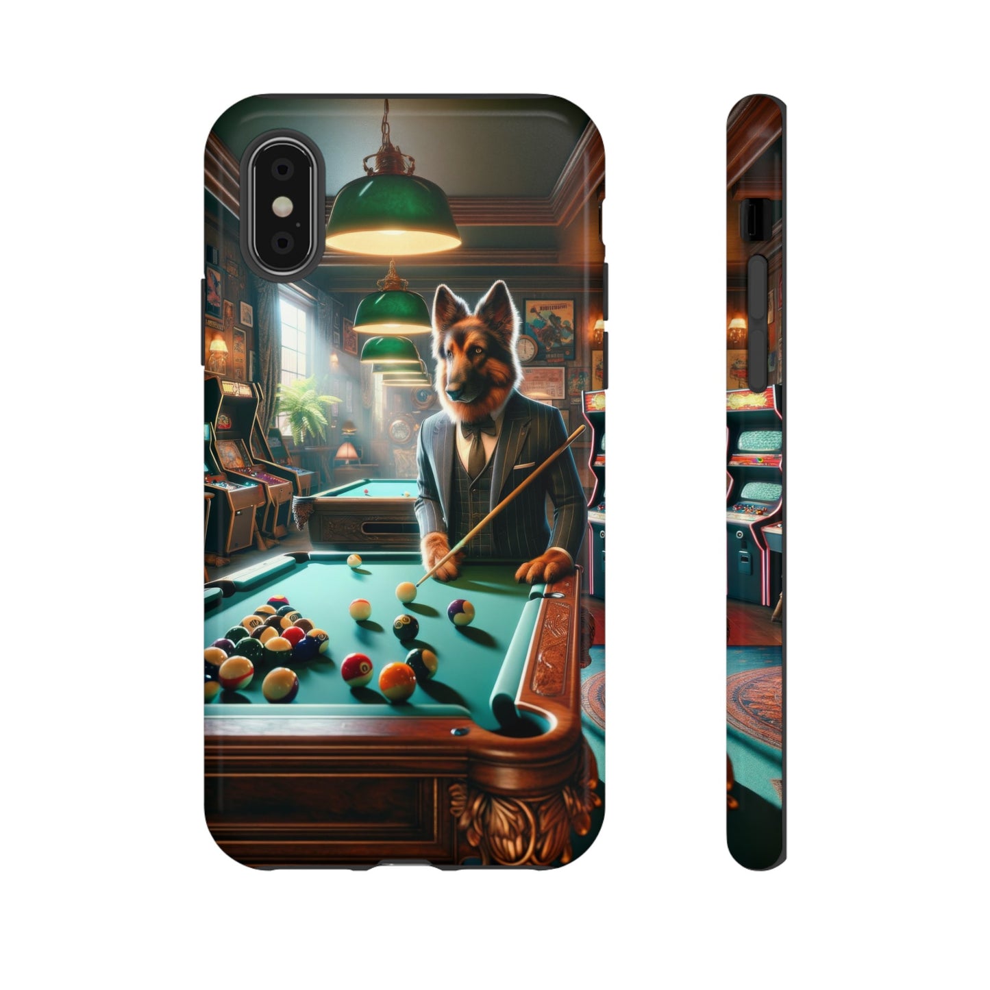 German Shepherd Playing Pool Phone Case