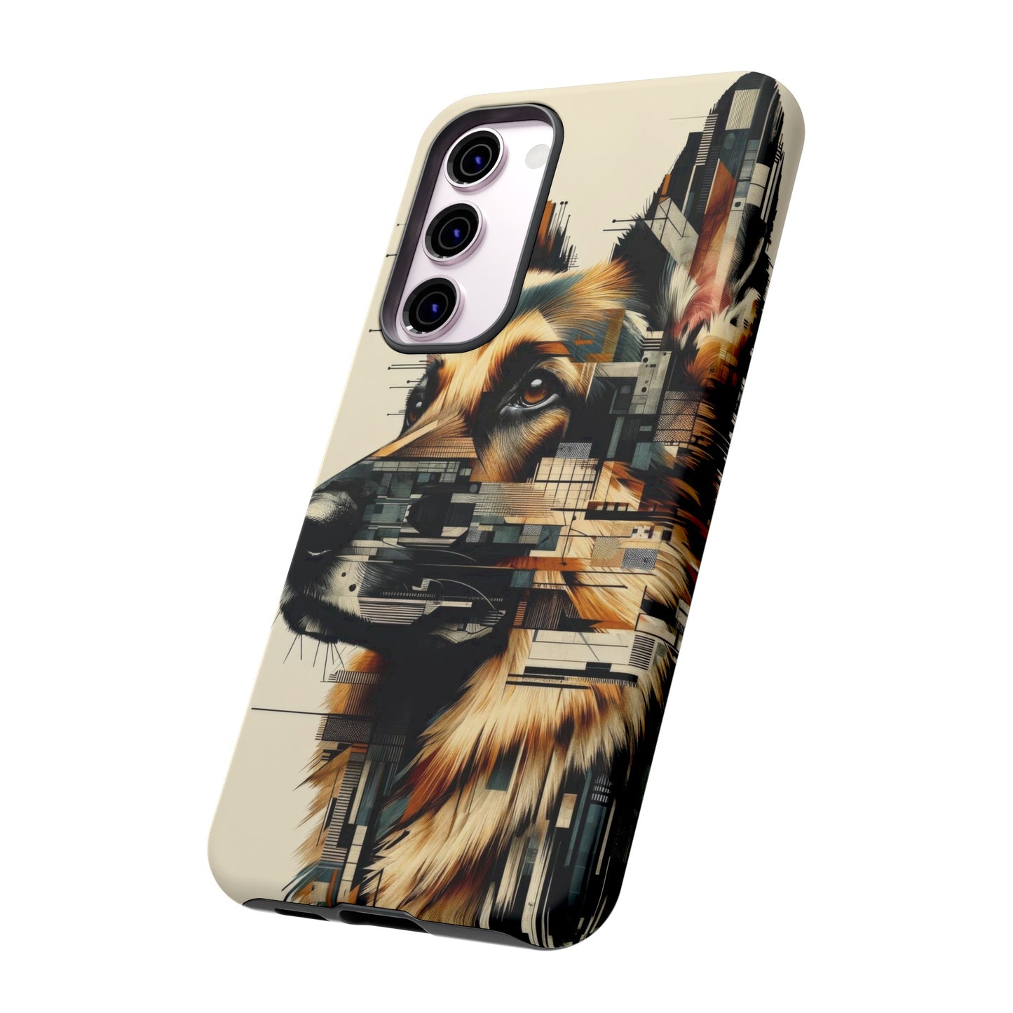 Constructivist and dadaist German Shepherd Phone Case