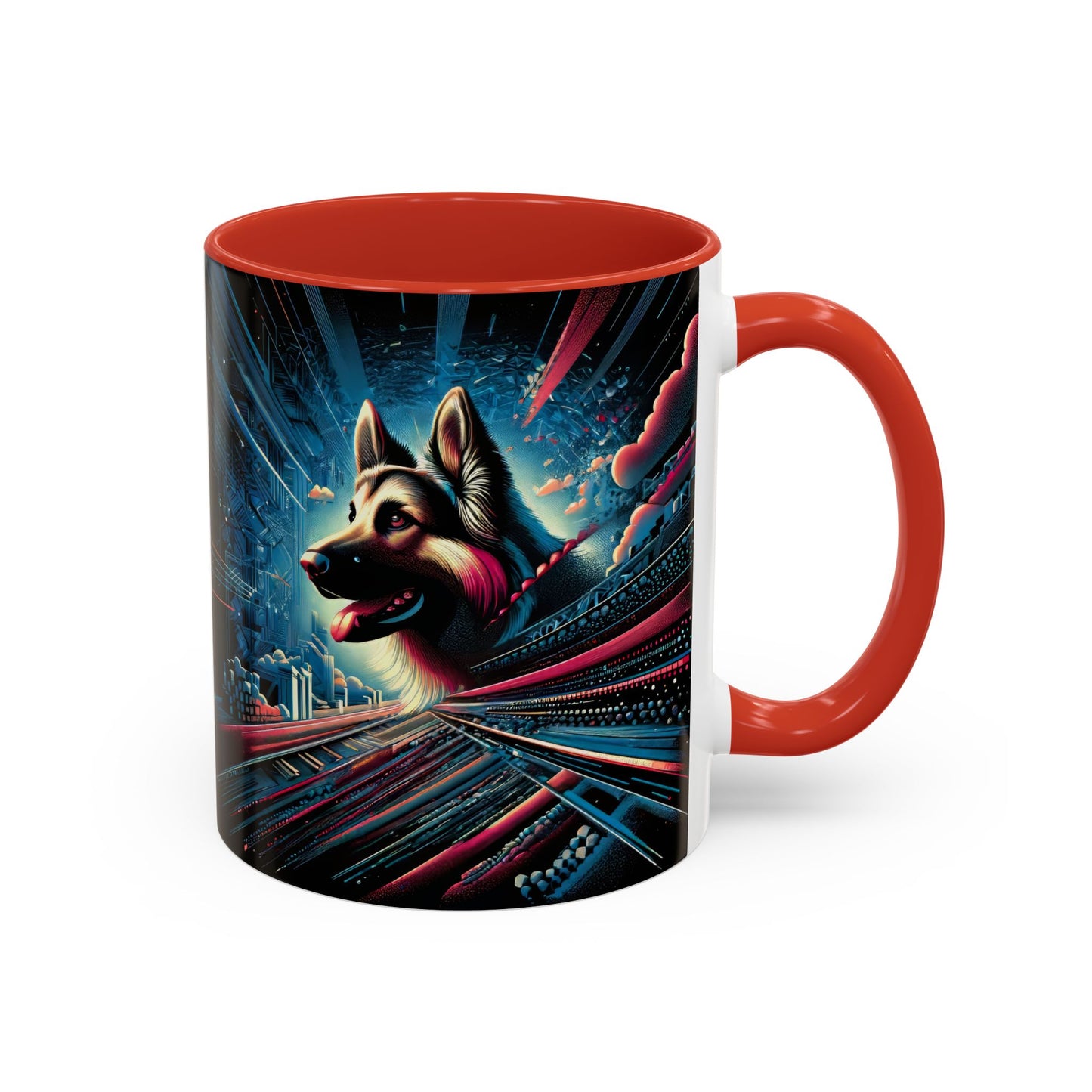 Futurism and gothic German Shepherd Coffee Mug