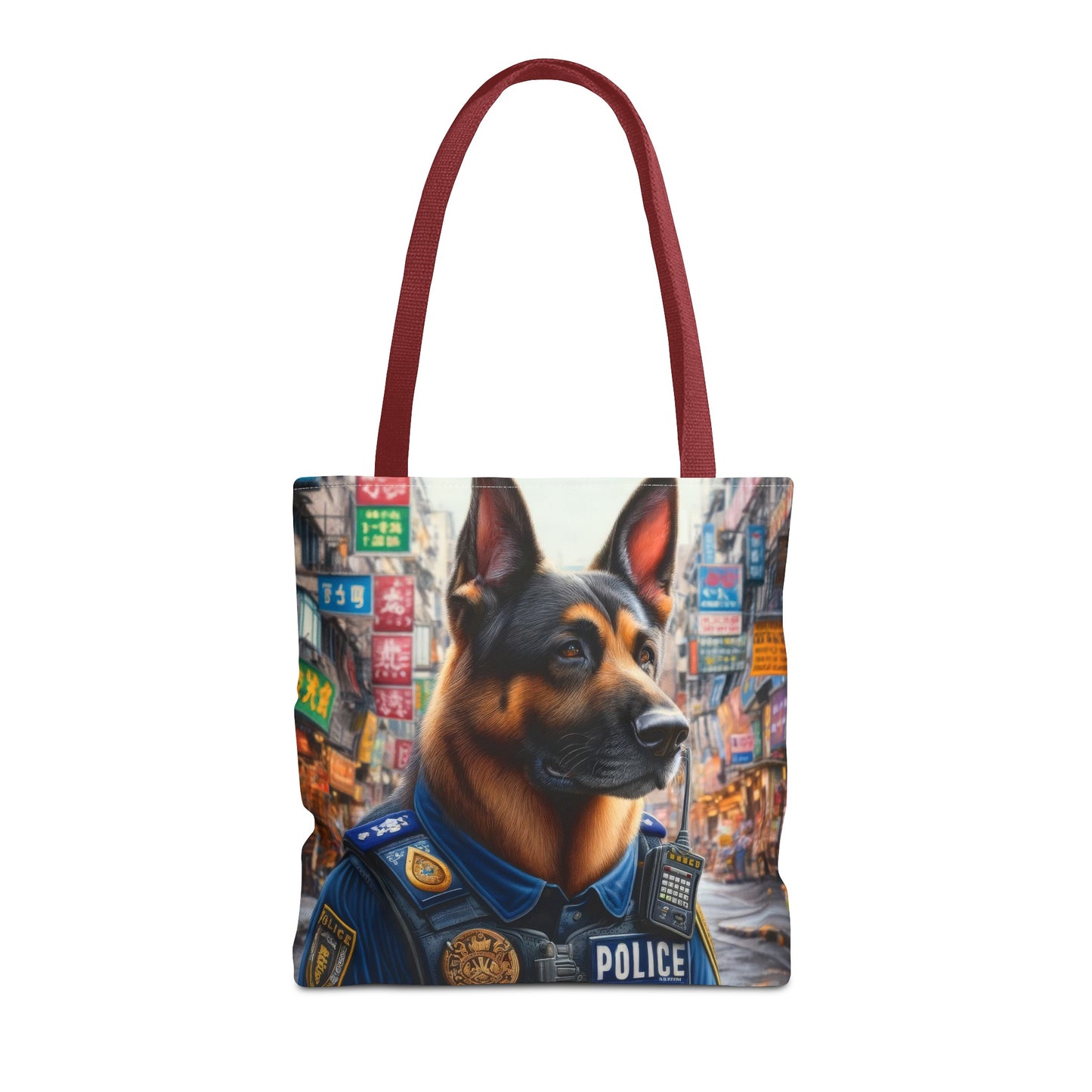 German Shepherd Police Officer Tote Bag