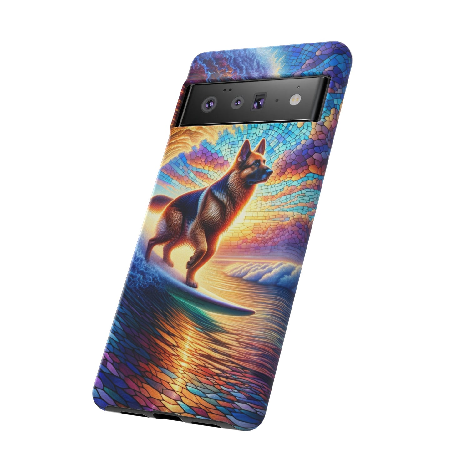 German Shepherd Surfing Phone Case